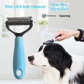 Double-sided pet grooming comb view 1