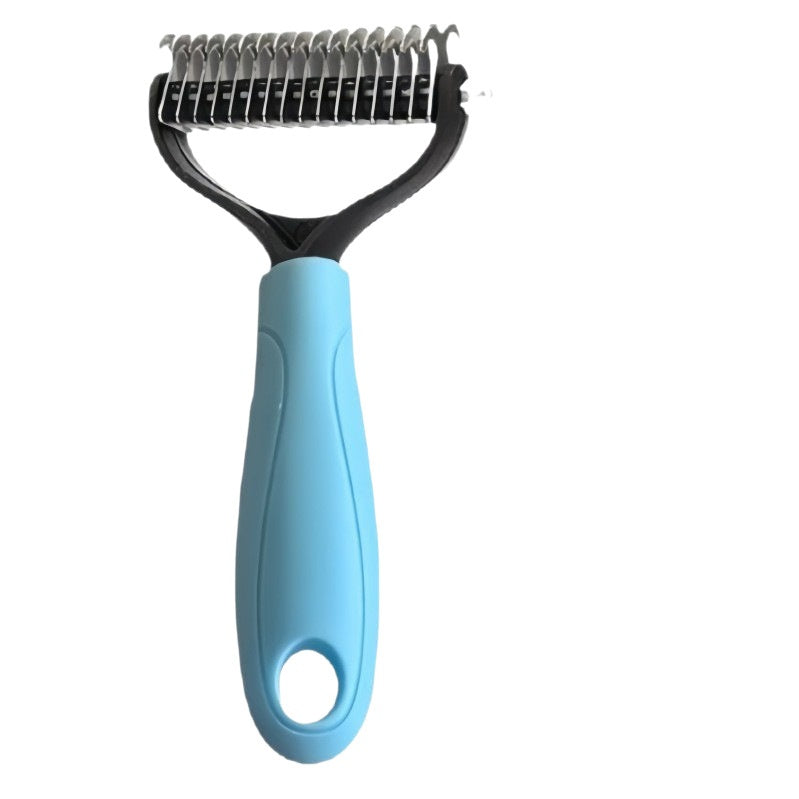 Double-sided pet grooming comb view 2